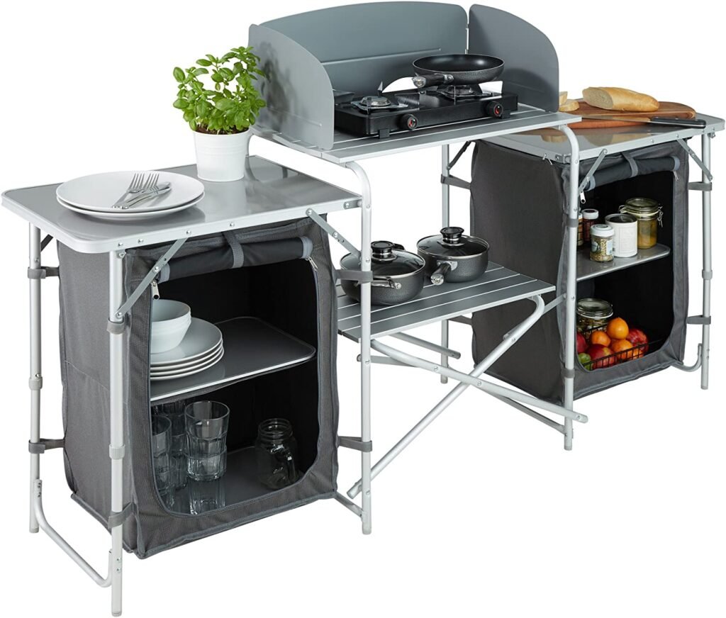 Berger Mueble Cocina Plegable | Mesa Cocina Camper | Armarios Desmontables  de Tela | Mesa Camping | Mueble de Cocina Camping | Cocina Caravana 6